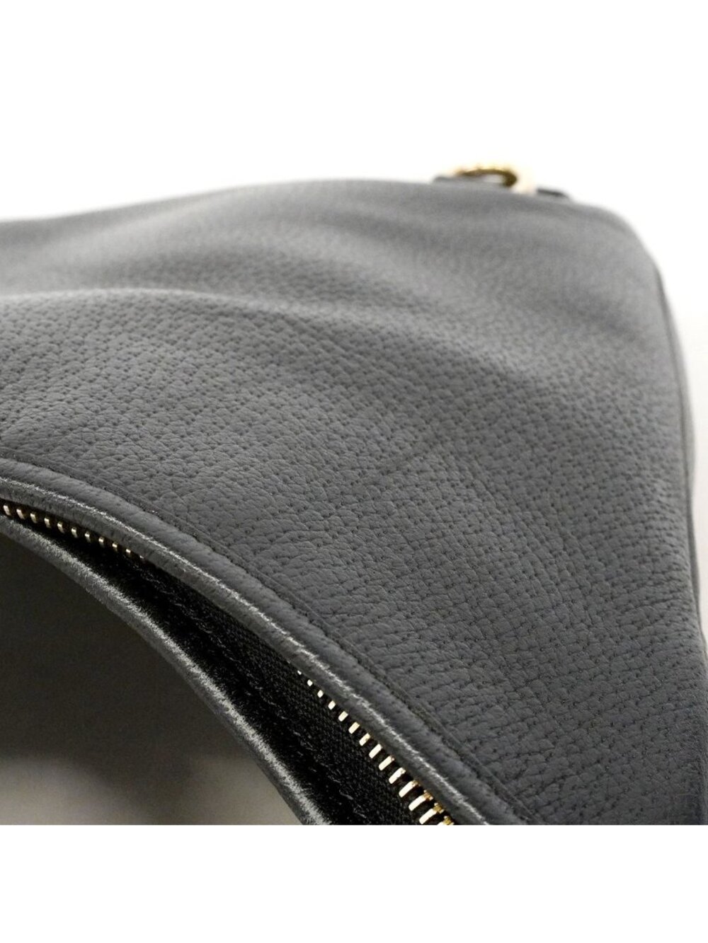 Gucci Shoulder Bag Abbey Leather Black Champagne Gold - Picture 9 of 10